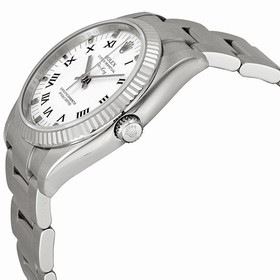 Rolex Airking White Roman Dial Fluted Bezel Men's Watch 114234WRO