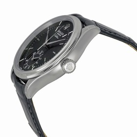 Rolex Cellini Dual Time Black Dial 18K White Gold Men's Watch 50529BKSBKL