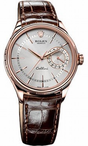Rolex Cellini Silver Dial 18K Everose Gold Men's Watch 50515SSBRL