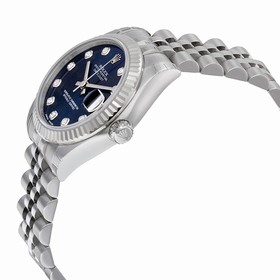 Rolex Datejust 31 Blue Diamond Dial Steel and 18K White Gold Automatic Ladies Watch 178274BLDJ