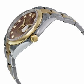 Rolex Datejust Automatic Mother of Pearl Diamond Dial Steel and 18K Yellow Gold Watch 116203BKMDO