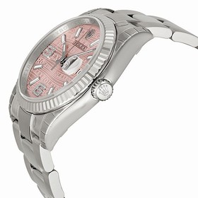 Rolex Datejust Automatic Pink Wave Jubilee Diamond Dial Stainless Steel Ladies Watch 116234PWJSDAO
