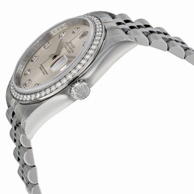 Rolex Datejust Silver Dial Diamond Bezel Automatic Steel Ladies Watch 116244SDJ