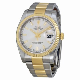 Rolex Datejust Silver Dial Automatic Stainless Steel and 18kt Yellow Gold Men's Watch 116233SSO