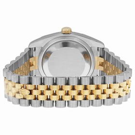 Rolex Datejust Black Automatic Stainless Steel and 18kt Yellow Gold Men's 116203BKSJ