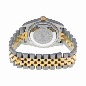 Rolex Datejust Black Mother of Pearl Diamond Dial Steel and 18K Yellow Gold Men's Watch 116233BKMDJ
