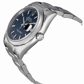 Rolex Datejust Blue Index Dial Oyster Bracelet Men's Watch 116200BLSO