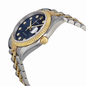 Rolex Datejust Blue Jubilee Dial Automatic Stainless Steel and 18K Yellow Gold Men's Watch 116233BLJDJ
