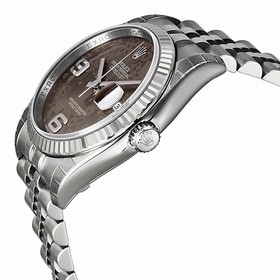 Rolex Datejust Bronze Floral Dial 18kt White Gold Bezel Steel Ladies Watch 116234BRAFJ