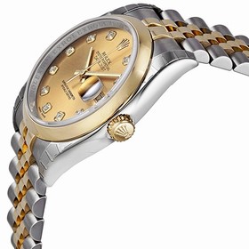 Rolex Datejust Champagne Automatic Stainless Steel and 18K Yellow Gold Men's 116203CDJ