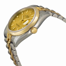 Rolex Datejust Champagne Index Dial Jubilee Bracelet Two Tone Men's Watch 116203CSJ