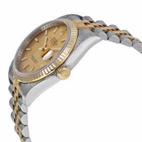 Rolex Datejust Champagne Index Dial Jubilee Bracelet Two Tone Men's Watch 116233CSJ