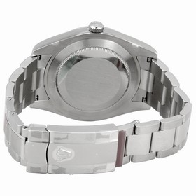 Rolex Datejust II Black Index Dial Fluted 18k White Gold Bezel Oyster Bracelet Men's Watch 116334BKSO