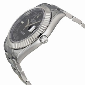 Rolex Datejust II Dark Grey Dial Stainless Steel Men's Watch 116334BKRO