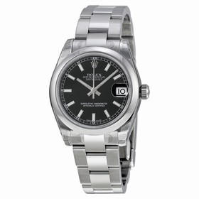 Rolex Datejust Lady 31 Black Index Dial Oyster Bracelet Ladies Watch 178240BKSO