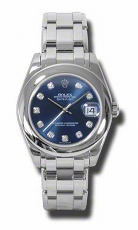 Rolex Masterpiece Blue Automatic 18kt White Gold Ladies Watch 81209BLDPM
