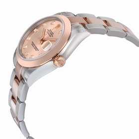 Rolex Datejust Pink Dial Automatic Stainless Steel and 18kt Rose Gold Ladies Watch 178241PDO