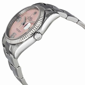 Rolex Datejust Automatic Pink Floral 18 kt White Gold Ladies Watch 116234PAFO