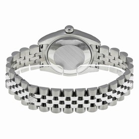 Rolex Datejust Silver Dial 18k White Gold Fluted Bezel Watch 178274SSJ