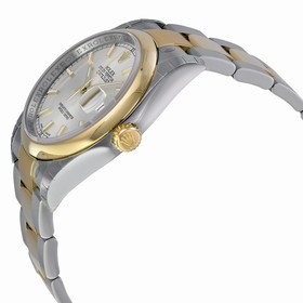 Rolex Datejust Silver Dial Automatic Stainless Steel and 18K Yellow Gold Men's Watch 116203SSO