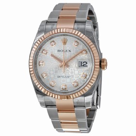 Rolex Datejust Silver Dial Stainless Steel 18kt Pink Gold Men's Watch 116231SJDO