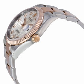 Rolex Datejust Silver Dial Stainless Steel 18kt Pink Gold Men's Watch 116231SJDO