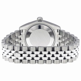 Rolex Datejust Silver Diamond Dial Jubilee Bracelet 18k White Gold Fluted Bezel Unisex Watch 178274SDJ