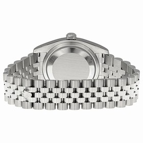 Rolex Datejust Silver Floral Dial White Gold Bezel Stainless Steel Ladies Watch 116234SAFJ