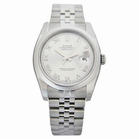 Rolex Datejust Silver Roman Dial Jubilee Bracelet Men's Watch 116200SRJ