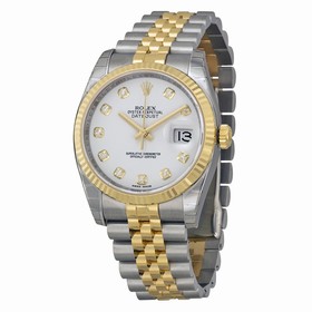 Rolex Datejust White Diamond Dial Jubilee Bracelet Fluted Bezel 116233WDJ