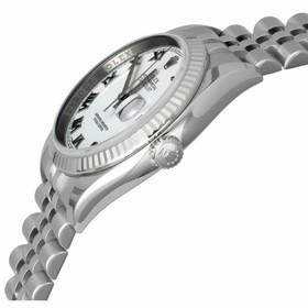 Rolex Datejust White Roman Dial 18k White Gold Fluted Bezel Jubilee Bracelet Men's Watch 116234WRJ
