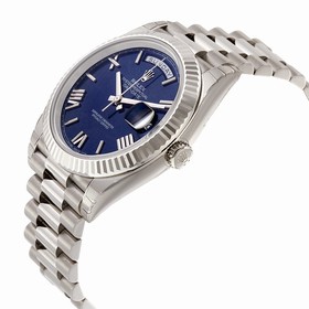 Rolex Day-Date Blue Dial Automatic 18K White Gold Men's Watch 228239BLRP