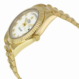 Rolex Day-Date II White Dial Automatic Yellow Gold President Men's Watch 218238