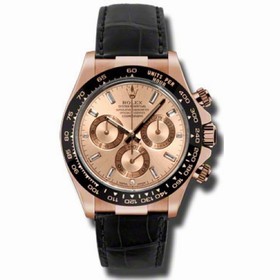 Rolex Daytona Champagne Dial Chronograph 18K Everose Gold Men's Watch 116515CSL