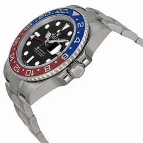 Rolex GMT Master II Black Dial 18kt White Gold Men's Watch 116719BKSO