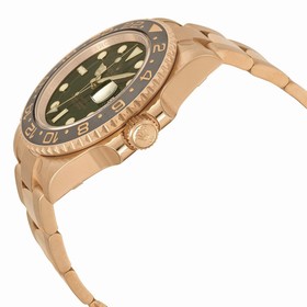 Rolex GMT Master II Green Dial Oyster Bracelet 18k Yellow Gold Men's Watch 116718GSO