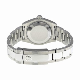 Rolex Lady Datejust 31 Silver Index Dial Oyster Bracelet 18k White Gold Fluted Bezel Watch 178274SSO