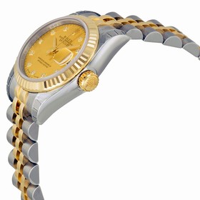 Rolex Lady Datejust Champagne Goldust Mother of Pearl Dial Automatic Stainless Steel 18kt Yellow Gold Ladies Watch 179173CGDMDJ