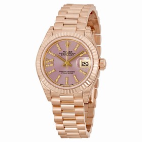 Rolex Lady Datejust Automatic Lilac Dial Diamond 18kt Everose Gold Ladies Watch 279178LIRSDP