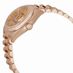 Rolex Lady Datejust Automatic Lilac Dial Diamond 18kt Everose Gold Ladies Watch 279178LIRSDP