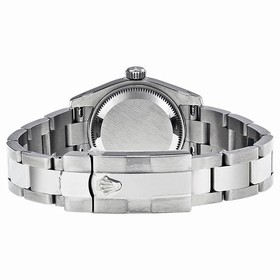 Rolex Datejust Black Diamond Dial Oyster Bracelet 18kt White Gold Bezel Ladies Watch 179174BKDO