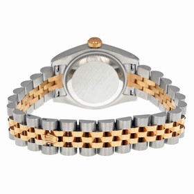 Rolex Datejust Black Roman Dial 18k Rose Gold Fluted Bezel Two Tone Ladies Watch 179171BKRJ