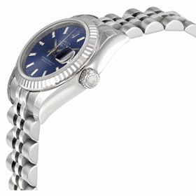Rolex Datejust Blue Dial Jubilee Bracelet White Gold Bezel Ladies Watch 179174BLSJ