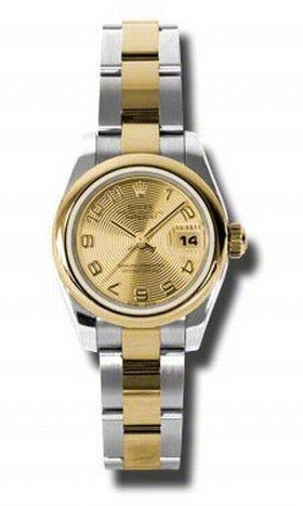 Rolex Datejust Automatic Stainless Steel w/ 18kt Yellow Gold Ladies Watch 179163CCAO