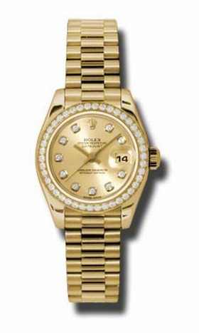 Rolex Datejust Champagne Dial Automatic Yellow Gold Ladies Watch 179138CDP