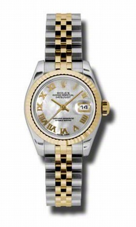 Rolex Datejust Mother of Pearl Dial Steel and Yellow Gold Ladies Watch 179173MRJ