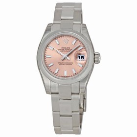 Rolex Datejust Pink Index Dial Oyster Bracelet Ladies Watch 179160PSO
