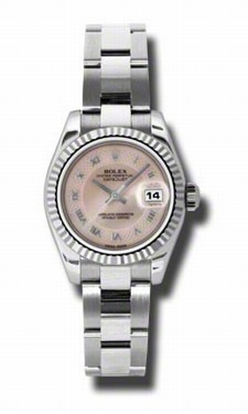 Rolex Datejust Pink Mother of Pearl Roman Dial Automatic Ladies Watch 179174PMRO