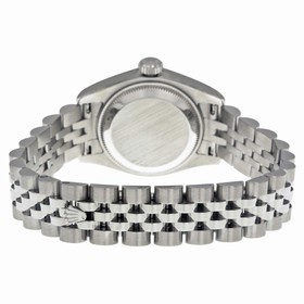 Rolex Datejust Silver Index Dial Jubilee Bracelet 18k White Gold Fluted Bezel Ladies Watch 179174SSJ