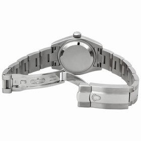 Rolex Datejust Silver Index Dial Oyster Bracelet 18k White Gold Fluted Bezel Ladies Watch 179174SSO